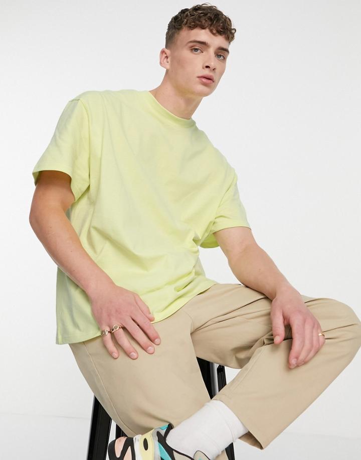 Weekday Great T-shirt In Light Yellow