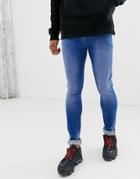 Asos Design Skinny Jean In Bright Blue - Blue