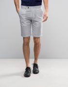 Gianni Feraud Pastel Stripe Seersucker Shorts - Blue