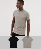 Asos Design Jersey Polo 2 Pack Multipack Saving - Multi