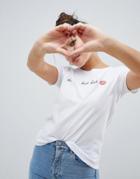Only First Kiss Print T-shirt - White
