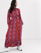 Resume Paisley Snake Print Midaxi Dress