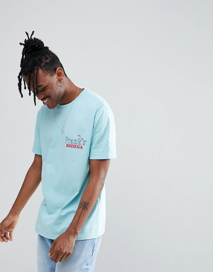 Asos Relaxed T-shirt With Frank's Bodega Back Print - Green