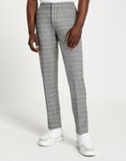 River Island Checked Sweatpants In Gray-grey