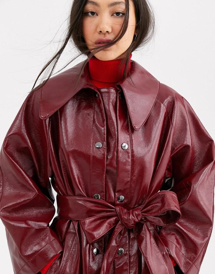 Asos White Vinyl Trench Coat