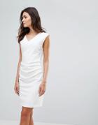 B.young Gather Side Dress - White