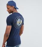 Asos Tall Extreme Muscle T-shirt With La Print - Navy