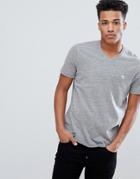 Abercrombie & Fitch Moose Icon Logo V-neck T-shirt In Gray - Gray