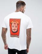 Black Pheonix Back Print T-shirt - White