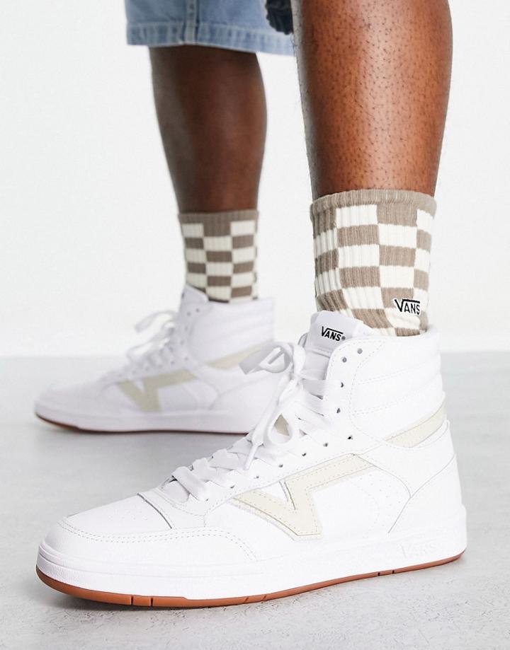 Vans Lowland Hi Sneakers In All-white