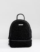 Aldo Anancoedo Faux Shearling Mini Backpack - Black