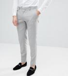 Heart & Dagger Skinny Smart Pants In Check - Gray