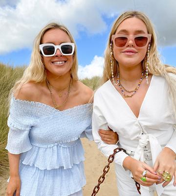 Labelrail X Olivia & Alice Coordinating Bardot Top With Shirring-blues