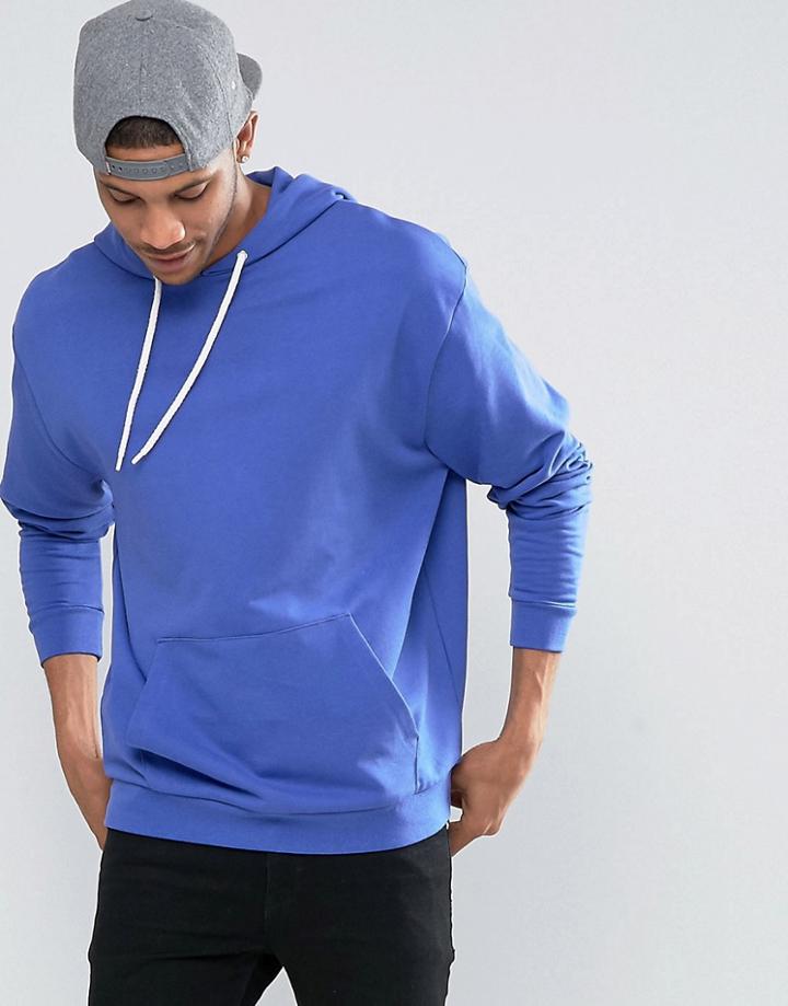 Asos Oversized Hoodie In Blue - Blue