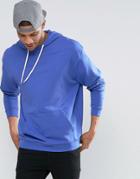 Asos Oversized Hoodie In Blue - Blue