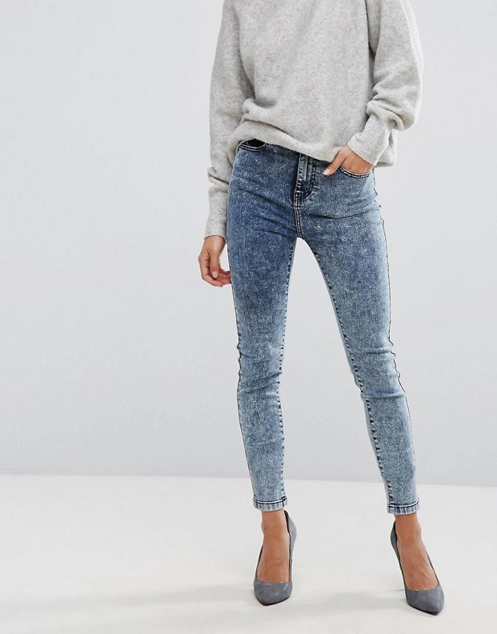 Dr Denim Zoe High Rise Skinny Jean In Acidwash - Blue