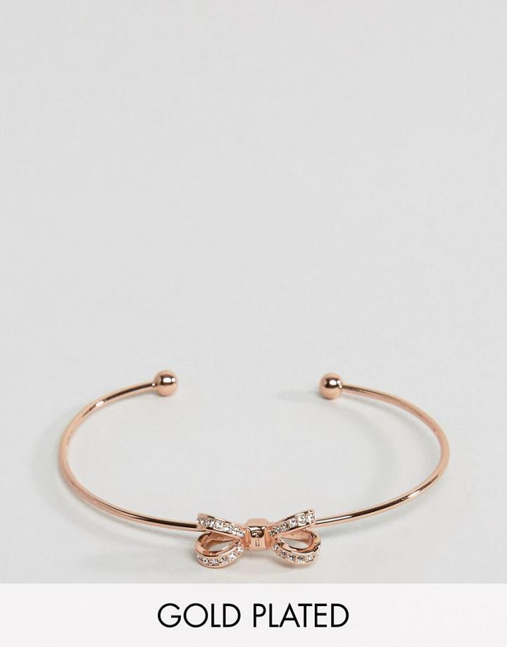 Ted Baker Olexii Mini Opulent Pave Bow Cuff - Gold