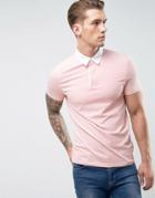Asos Muscle Rugby Polo Shirt In Pink - Pink