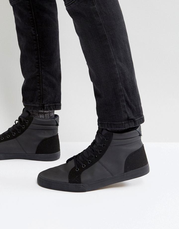 Call It Spring Seymard Hi Top Sneakers In Black - Black