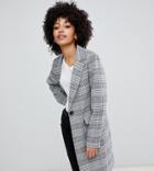 New Look Tailored Coat In Mixed Check-multi