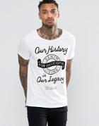Diesel T-joe-dc-b T-shirt Successful Living Flock - White