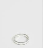 Designb Engraved Band Ring In Sterling Silver - Silver