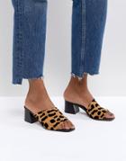 Asos Tatiana Suede Asymmetric Heeled Sandals - Multi