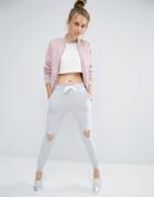 Local Heroes Heart Cutout Joggers - Gray