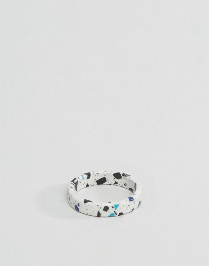 Asos Ring In White Semi Precious Look Stone - White