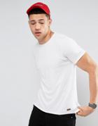 Brave Soul Basic Raw Edge T-shirt - White