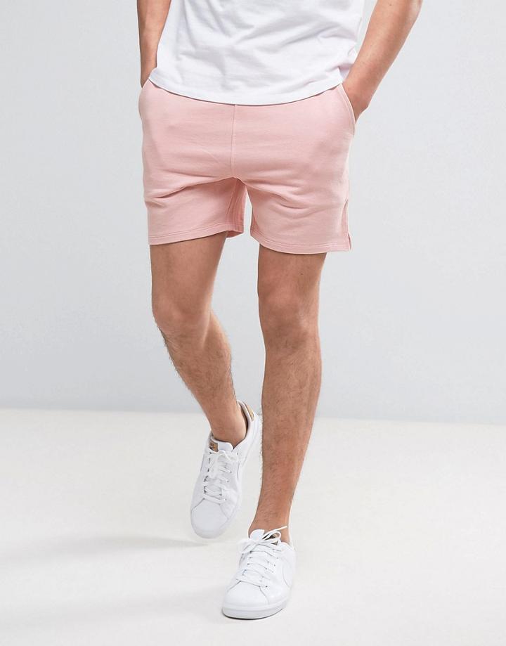 Asos Jersey Shorts In Pink - Pink
