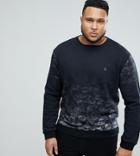 Noose & Monkey Plus All Over Printed Sweat - Black