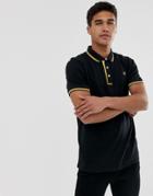 Jack & Jones Core Polo With Contrast Tipping - Black
