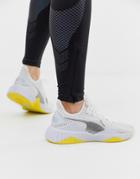 Puma Training Defy Sneakers In White And Yellow - White