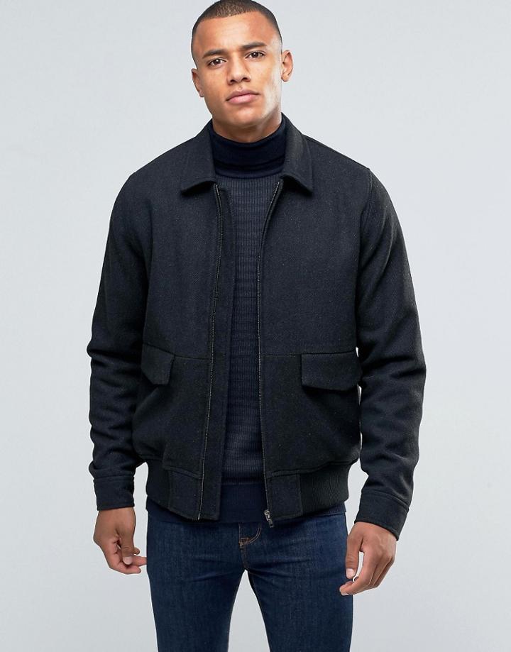 D-struct Wool Blend Bomber Jacket - Gray