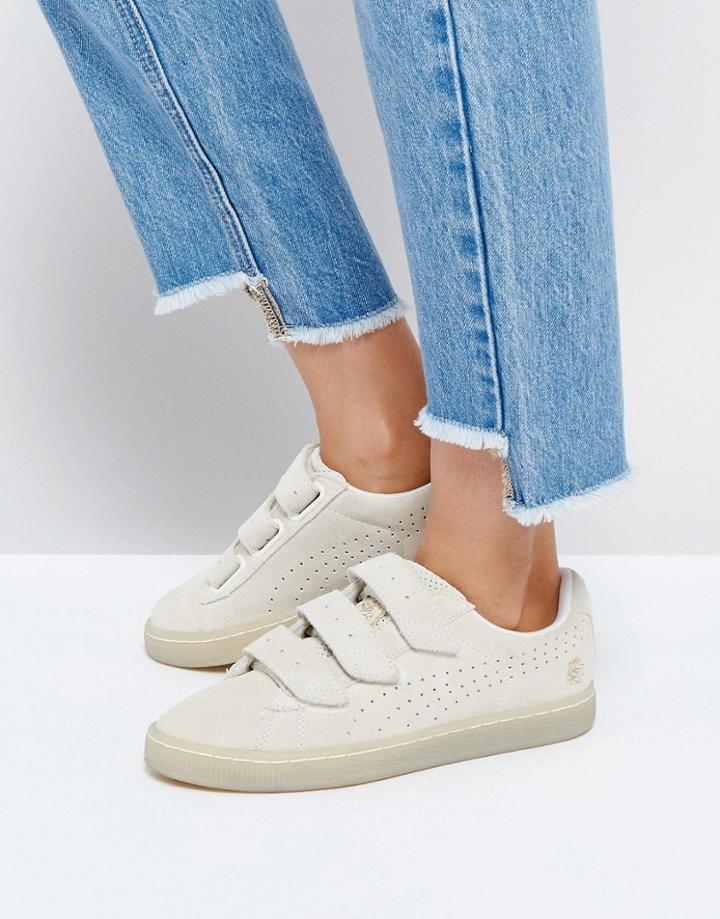 Puma X Careaux Basket Strap Sneakers In Beige - Beige
