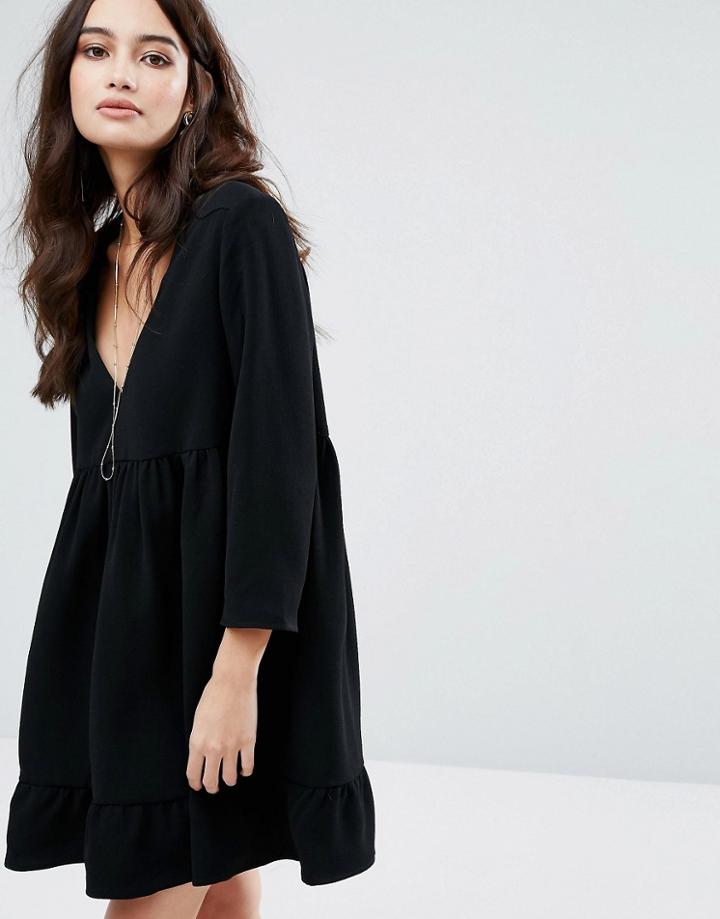 Ba & Sh Smock Dress - Black