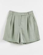 & Other Stories Tailored Shorts In Khaki-green