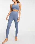 Puma Studio Exhale Leggings In Blue-navy