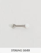 Asos Surgical Steel Bead Top Earring - Silver