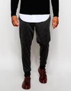 Asos Skinny Fit Smart Joggers In Knitted Fabric - Charcoal