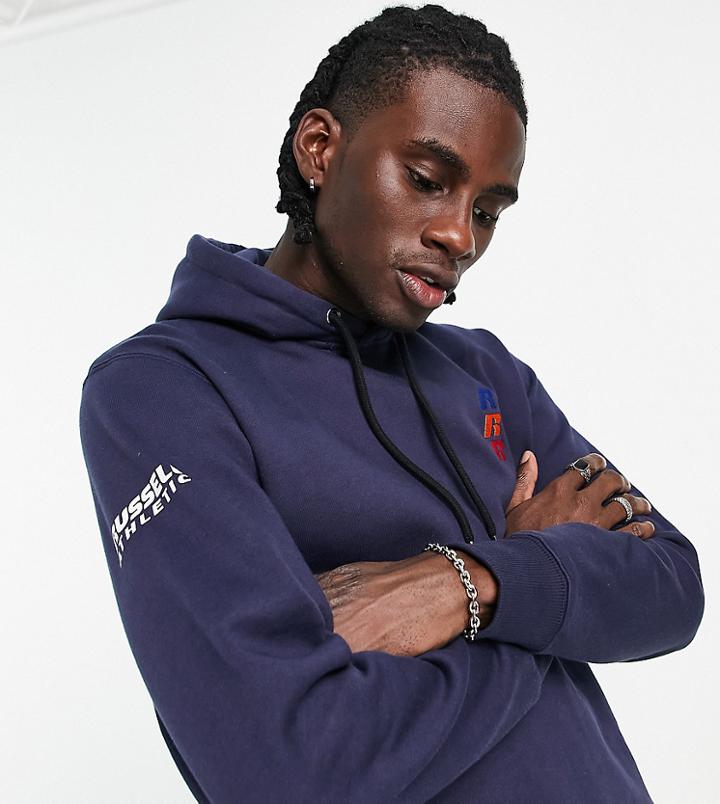 Russell Athletic Rrr Zip Hoodie In Navy