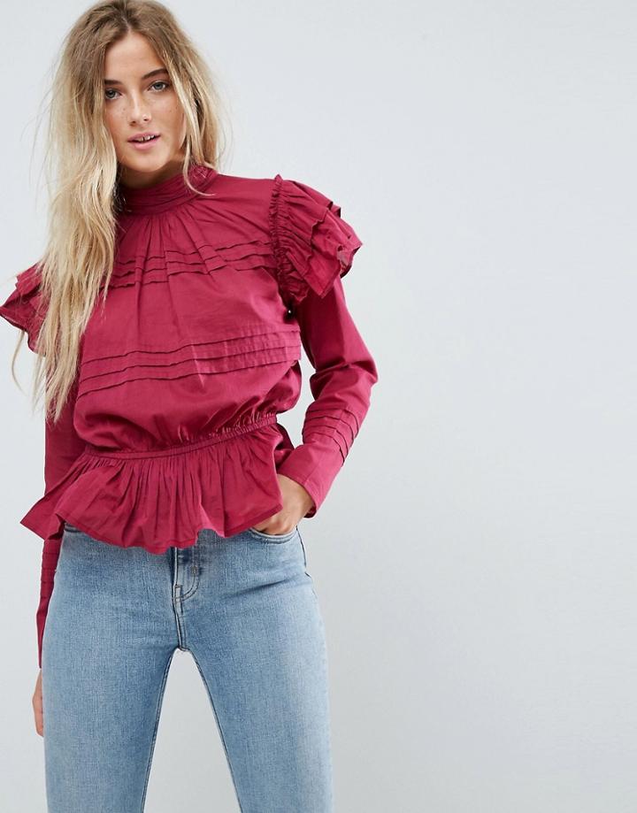 Asos Casual Victoriana Top - Black