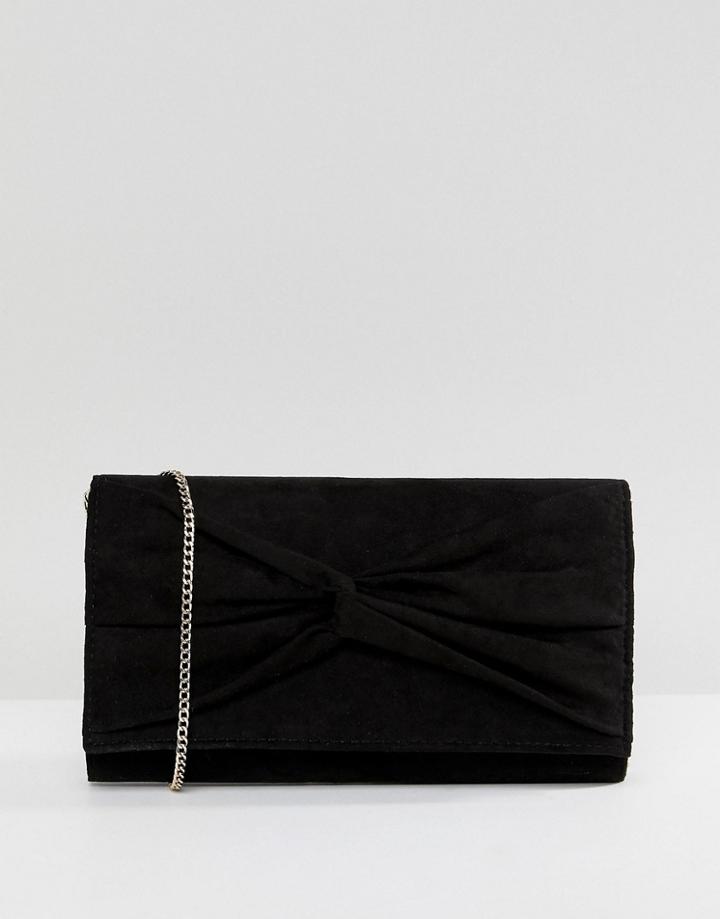 Lipsy Twist Knot Clutch - Black
