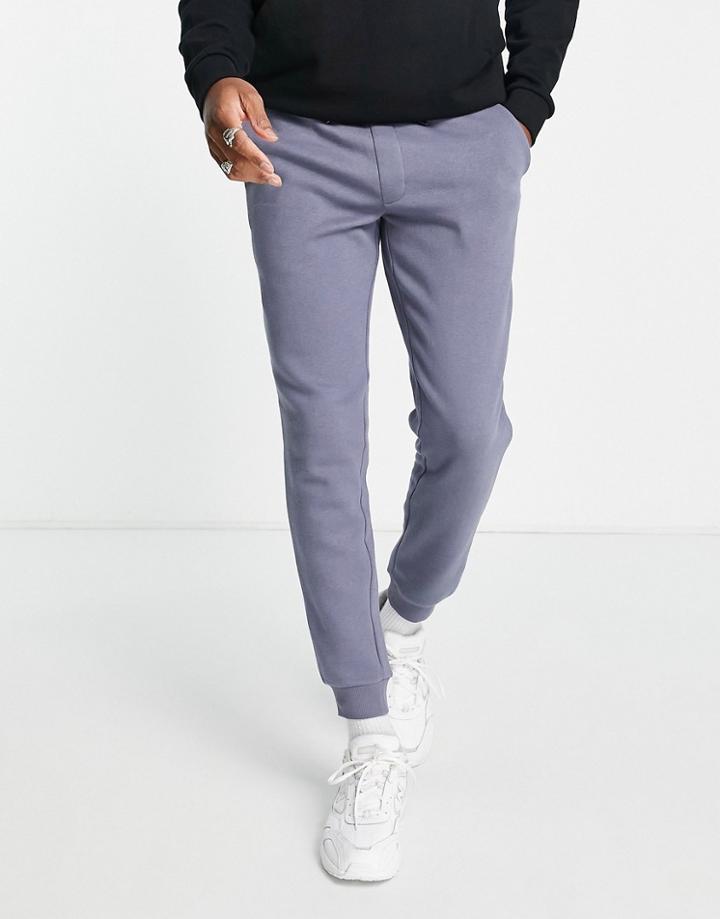 Jack & Jones Essentials Slim Sweatpants In Blue-neutral