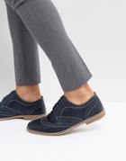 Red Tape Brogues Navy Leather - Blue