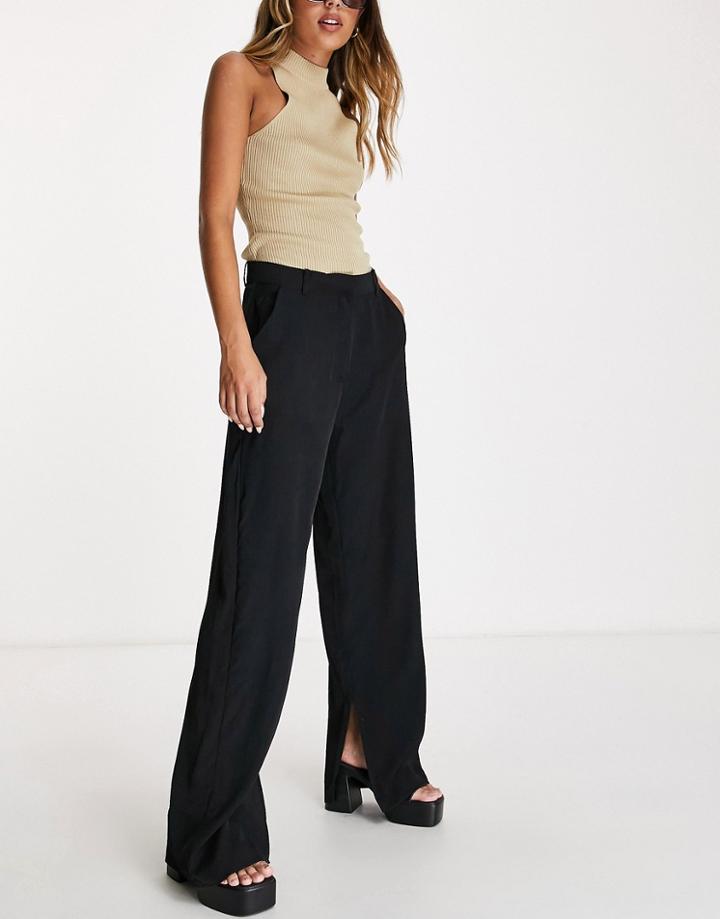 Vila Tailored Pants In Black