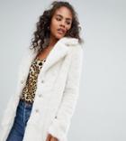 Glamorous Tall Relaxed Coat In Faux Fur