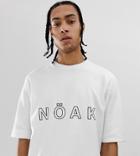 Noak Oversized White T-shirt With Branded Logo