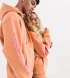 Collusion Unisex Logo Hoodie In Tan